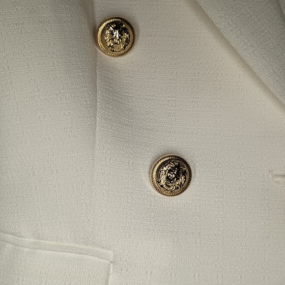 White double breasted blazer size 2 - Picture 4 of 7